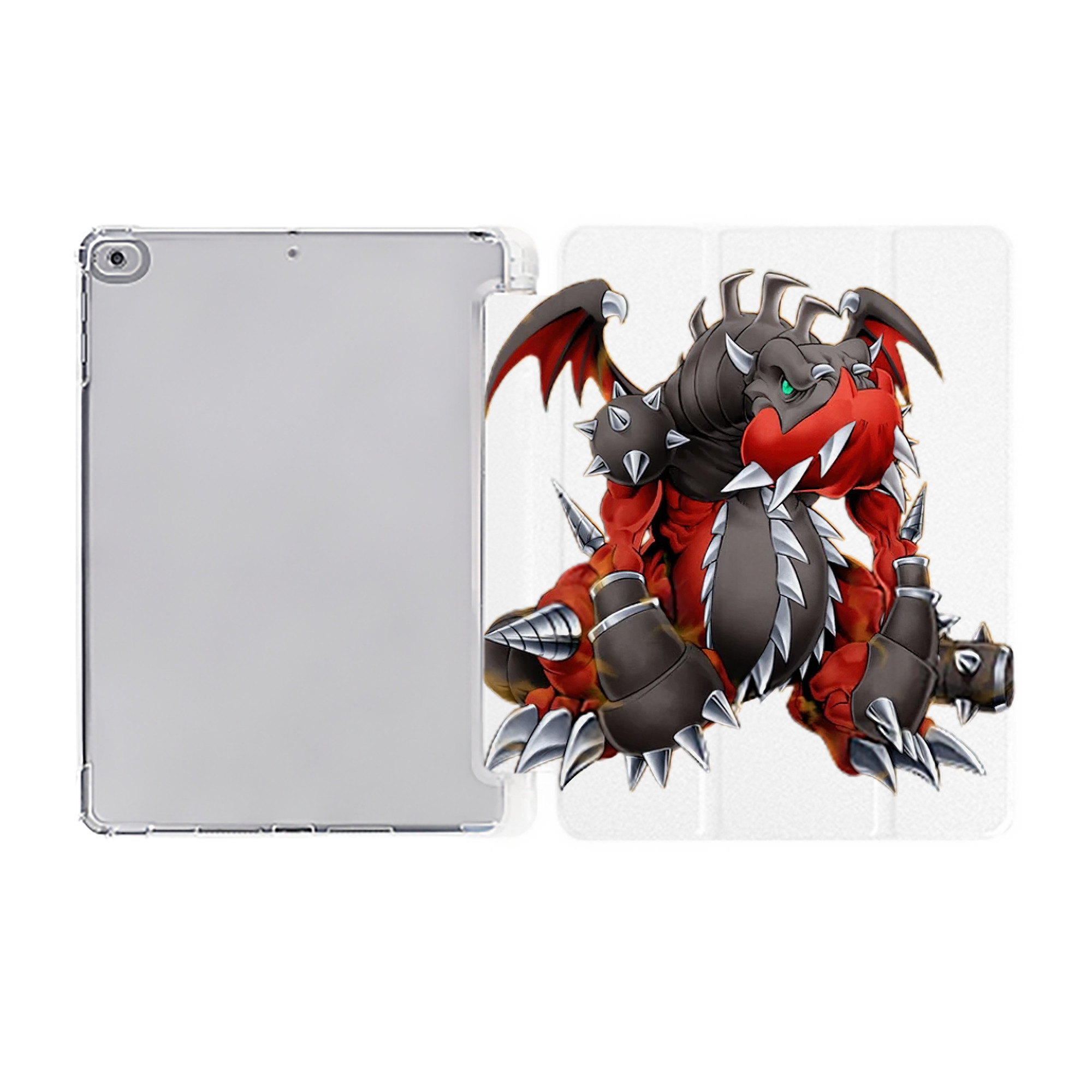 （画像用） 遊☆戯☆王 Yu-Gi-Oh! IPad ケース ペン収納付き 三つ折りスタンド PUレザー×シリコン 対応機種9.5/10.5/10.9インチ